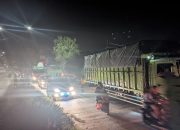 Truck Alami Kendala di Tanjakan Citangkil, Lalin Jalan Lingkar Selatan Cilegon Macet