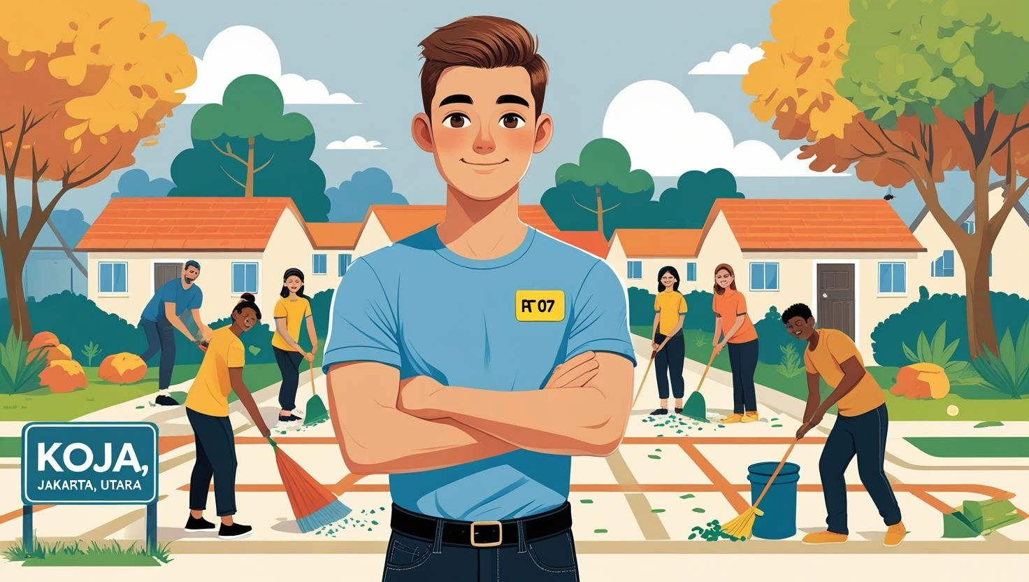 Ilustrasi AI Fenomena Gen Z Menjadi RT