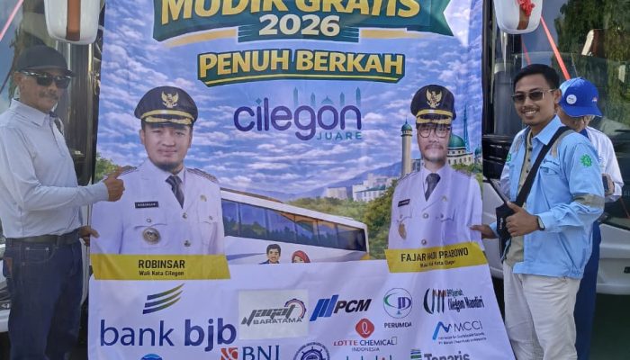 Dukung Mudik Gratis Pemkot Cilegon, PT Indo Raya Tenaga Berangkatkan Warga ke Purwokerto
