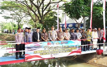 Resmikan Jembatan Merah Putih Presisi, Polres Cilegon Wujudkan Harapan dan Akses Ekonomi Warga
