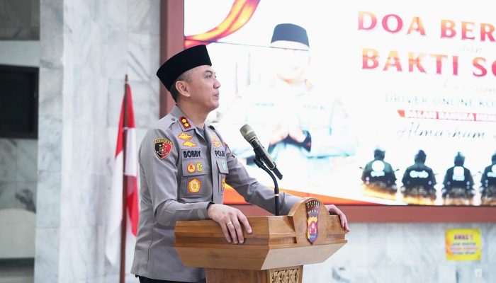 Polres Cilegon dan Ratusan Driver Online Gelar Doa Bersama untuk Almarhum Affan